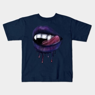 sexy vampire lips with tongue Kids T-Shirt